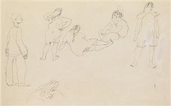 JULES PASCIN Group of 4 drawings.